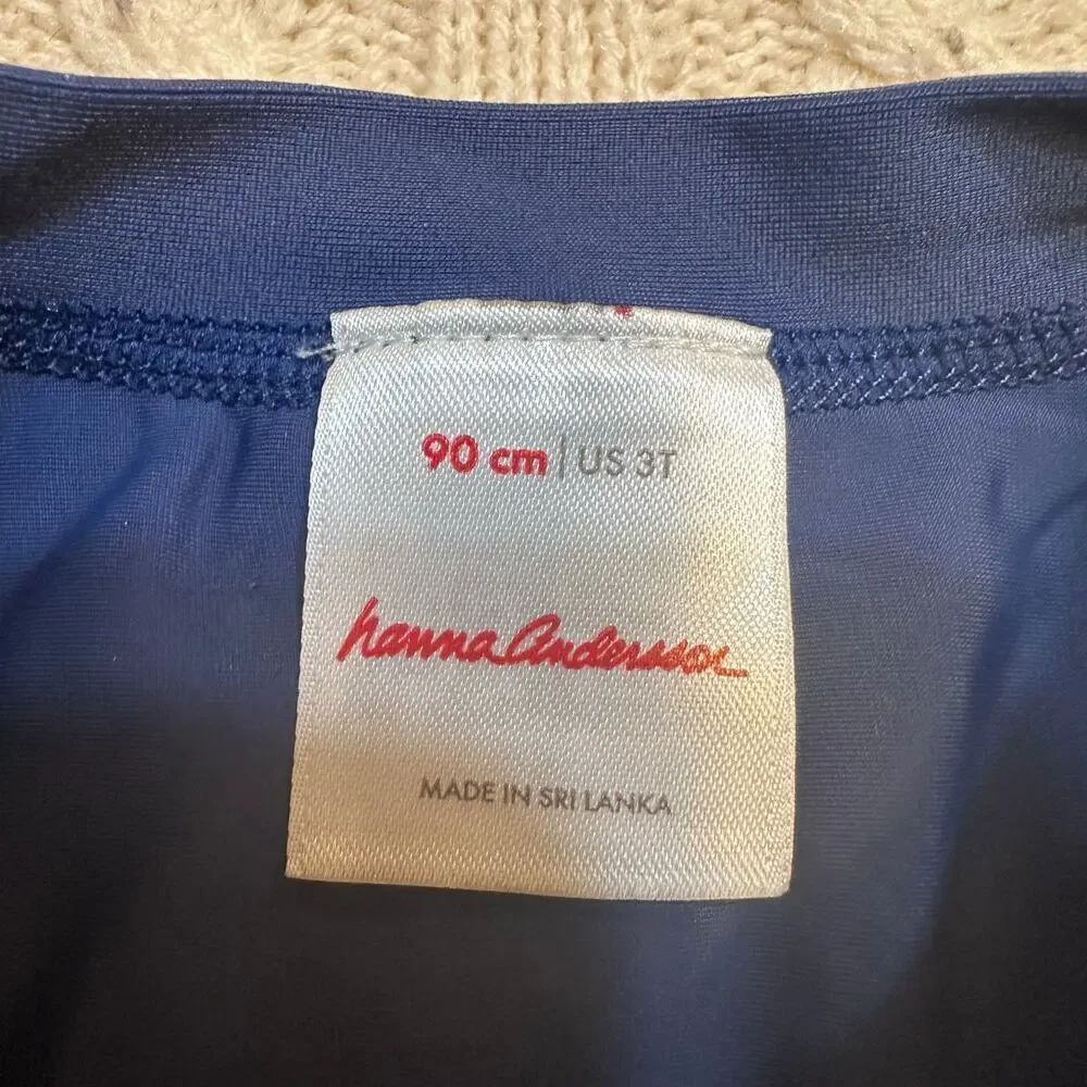 Hanna Andersson Long Sleeve Rash Guard Shirt sz 3T